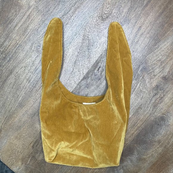Merit Beauty Mustard Yellow Corduroy Make Up Bag The Signature Bag EUC - Picture 1 of 4